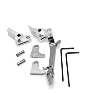 Alternative view of ⚡ New: In Stock Value Glock FRT V2 6061 Aluminum Trigger Bar Kit 2x Shoe (Silver Curve and Flat) Gen 1 2 3 4, 9mm, .40, .357