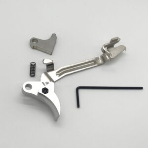 Alternative view of ⚡ New: In Stock GLOCK FRT V2 6061 ALUMINUM TRIGGER BAR KIT, SILVER CURVE, GEN 1 2 3 4, 9mm, .40, .357